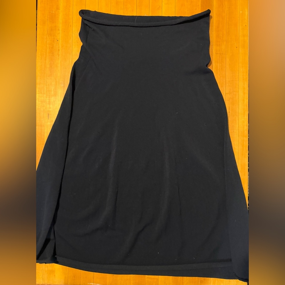 Manuelle Guibal navy wool a-line skirt. Size 3 - Picture 3 of 4